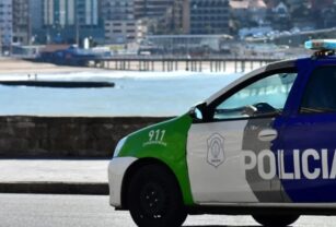 Policía Mar del Plata - molotov