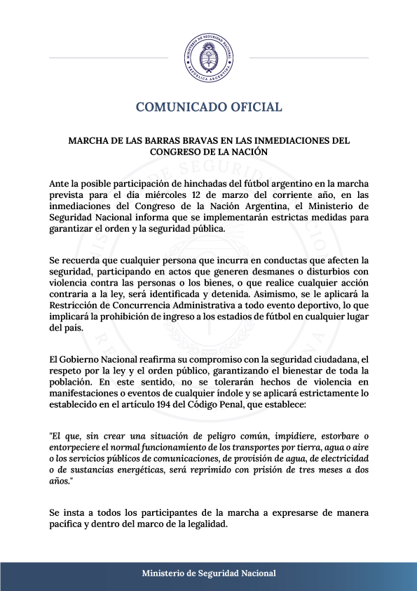 comunicado Seguridad jubilados