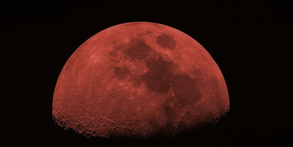 luna roja de sangre planetario eclipse lunar