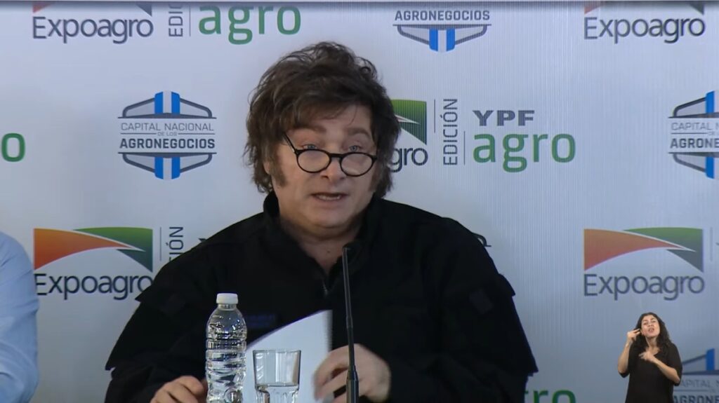 milei en expoagro campaña 2