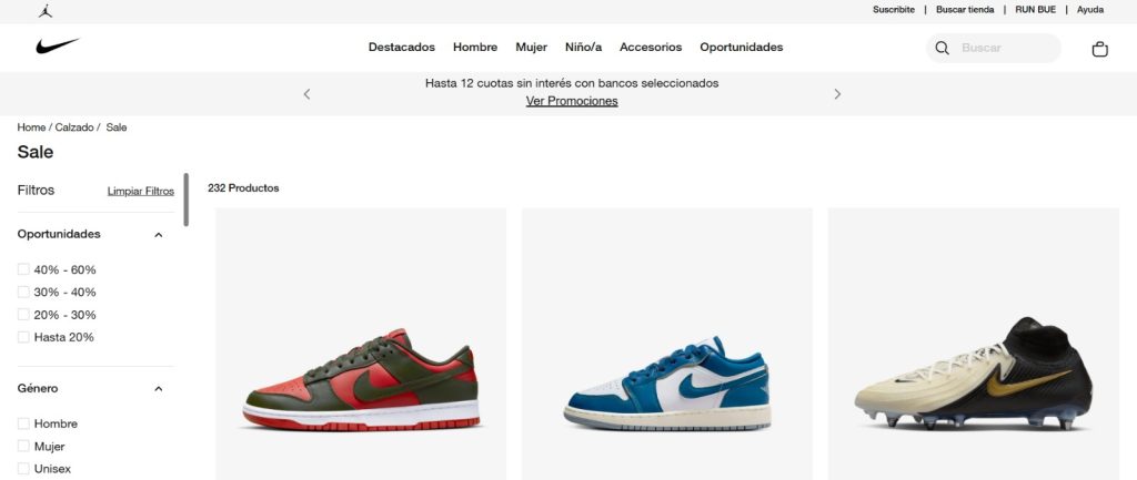 Outlet online de Nike