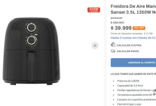 Freidora de aire hot sale