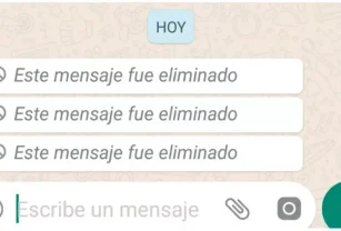 Mensajes borrados de Whatsapp