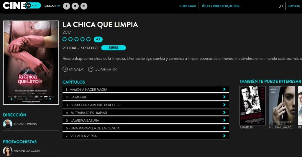 miniserie La Chica que Limpia