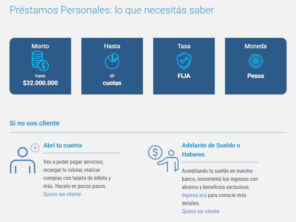 Préstamos personales Banco Macro