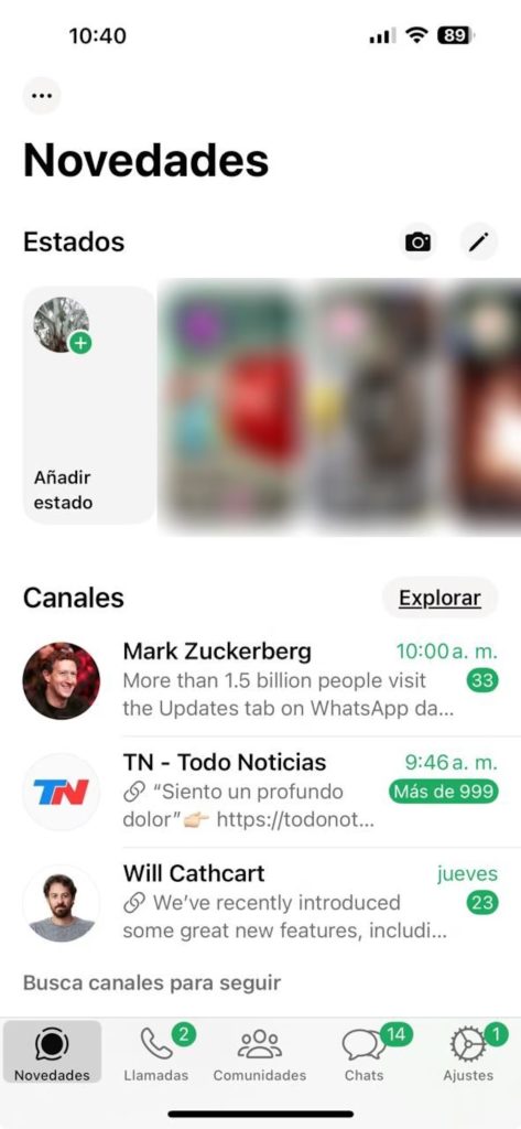 WhatsApp Novedades