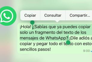 Copiar mensajes en WhatsApp