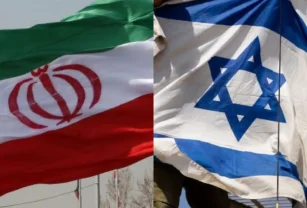 Israel - Irán Banderas