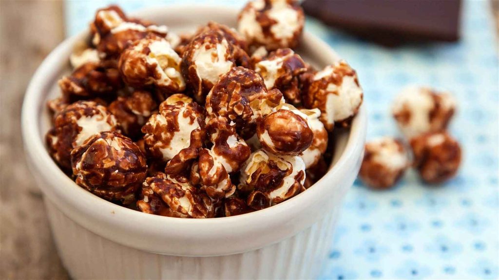 pochoclos con chocolate