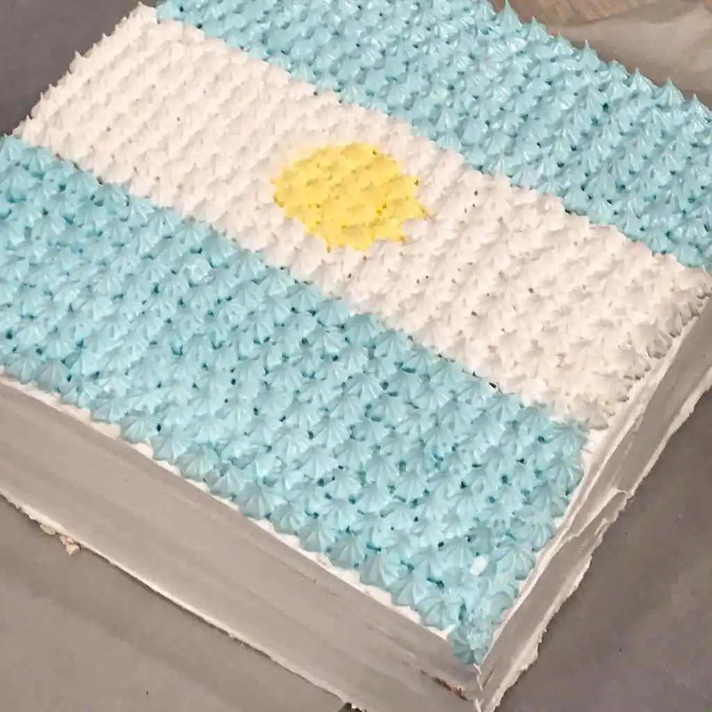 torta con bandera argentina