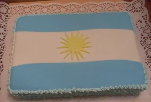 Torta bandera argentina
