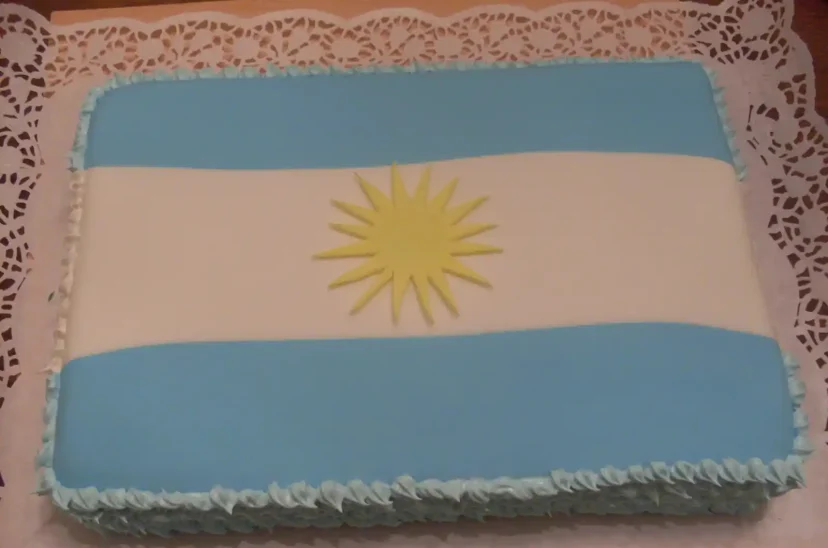 Torta bandera argentina