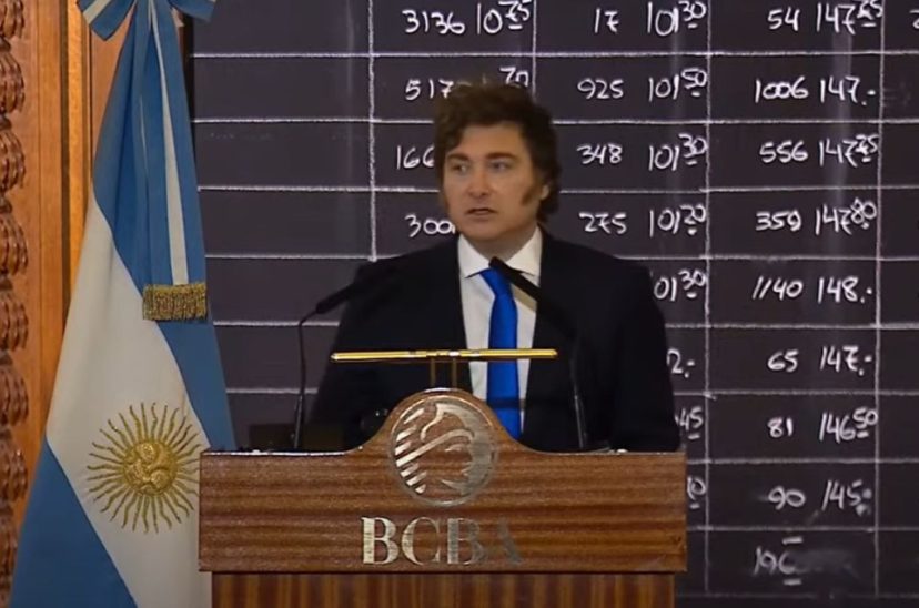 Milei Bolsa de Comercio
