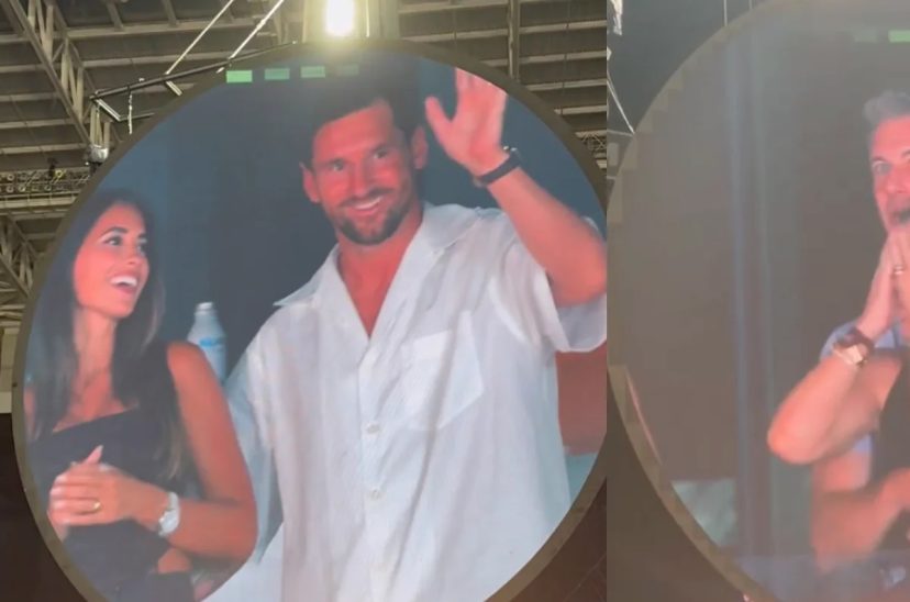 messi kiss cam