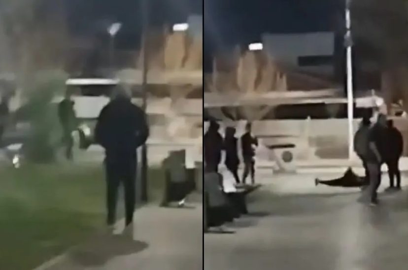 patada policía brutal